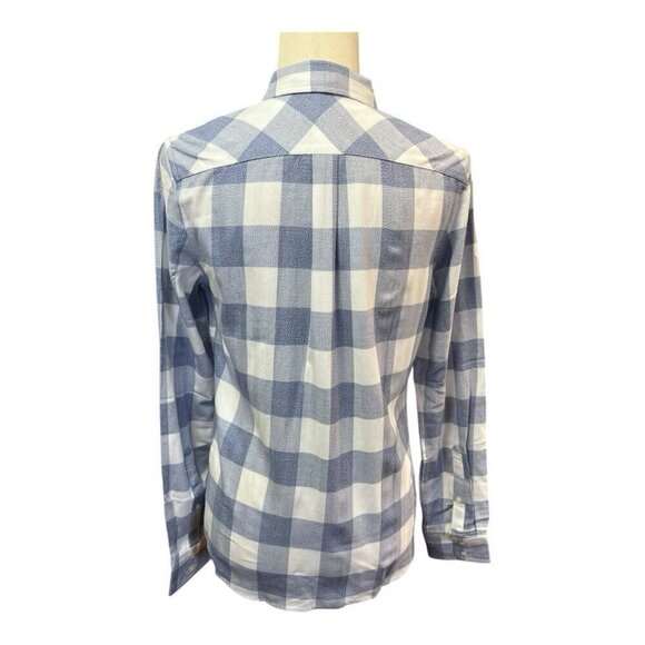 UNTUCKit Womens Volnay Plaid Long Sleeve Button Down Top~Various~Blue White NWT - Picture 4 of 11
